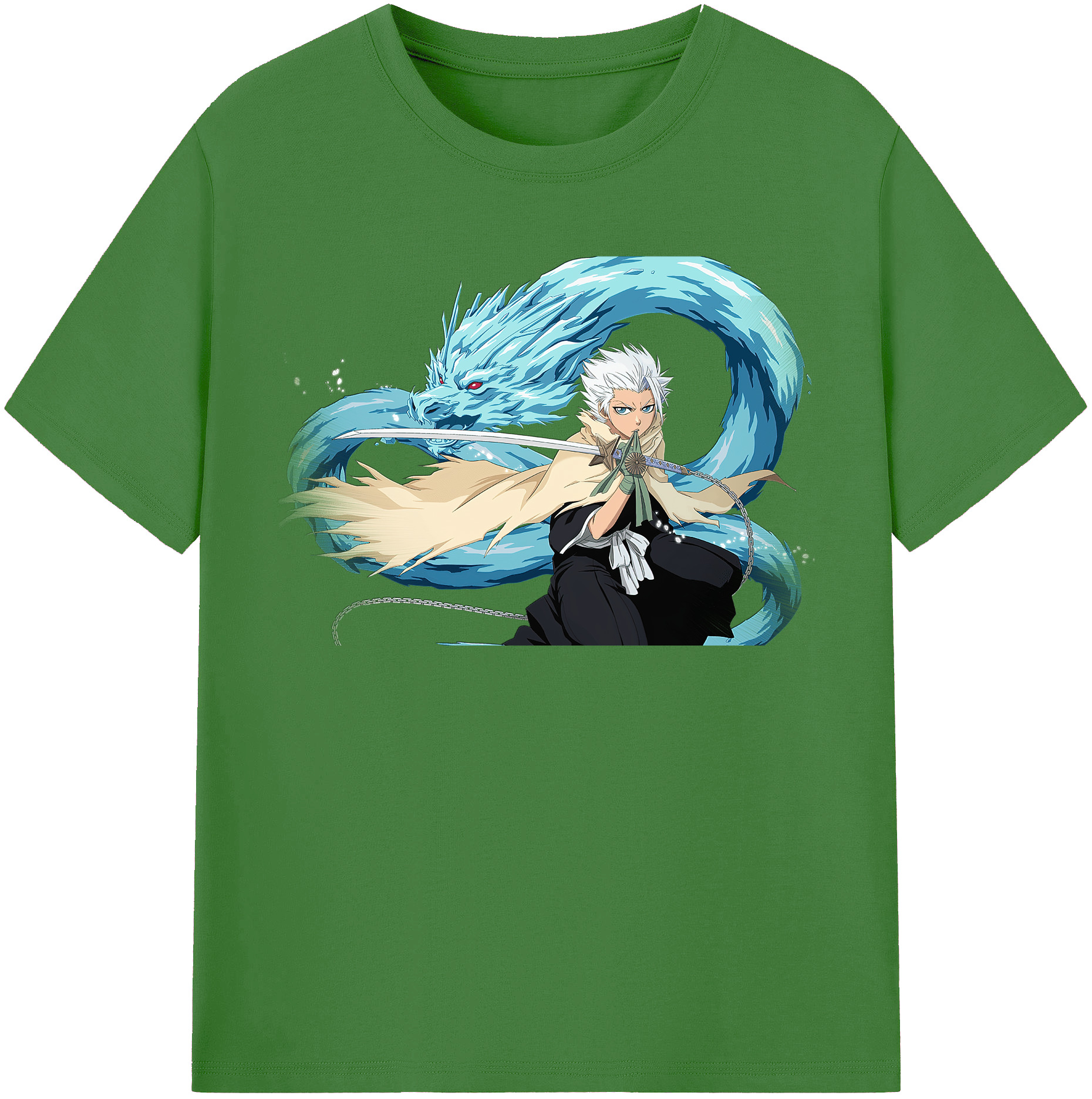 （画像用） ブリーチ 日番谷冬獅郎（ひつがや とうしろう） BLEACH Hitsugaya Toushirou レディースカジュアルプリントTシャツ（綿100％）